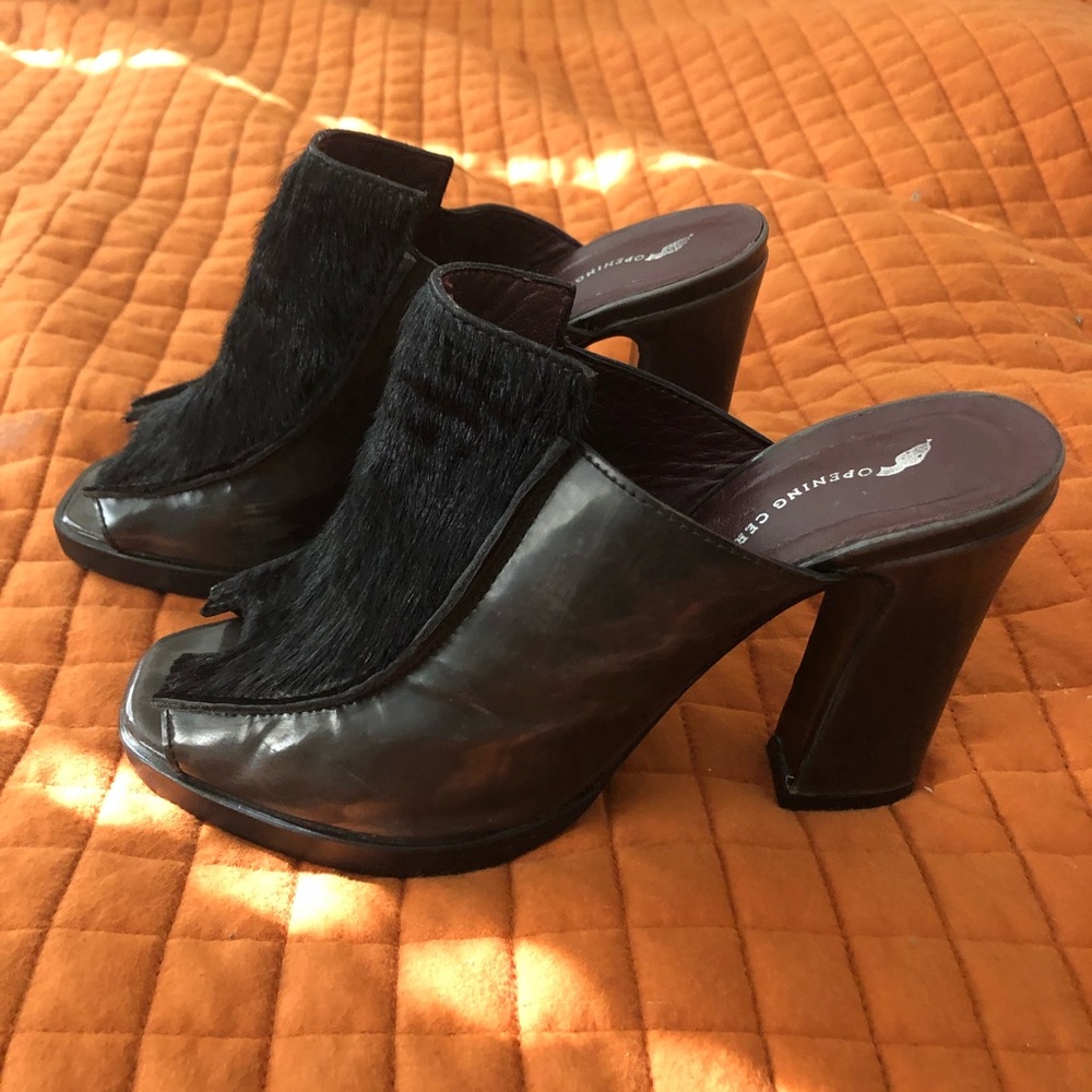 Opening Ceremony Black and Brown Heels